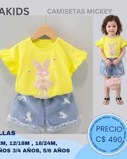 Set camiseta, short jeans