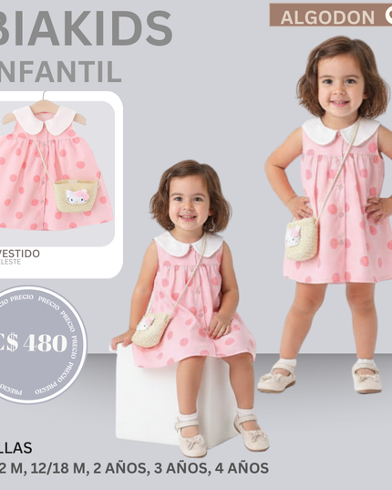 Vestido Rosa Hello Kitty