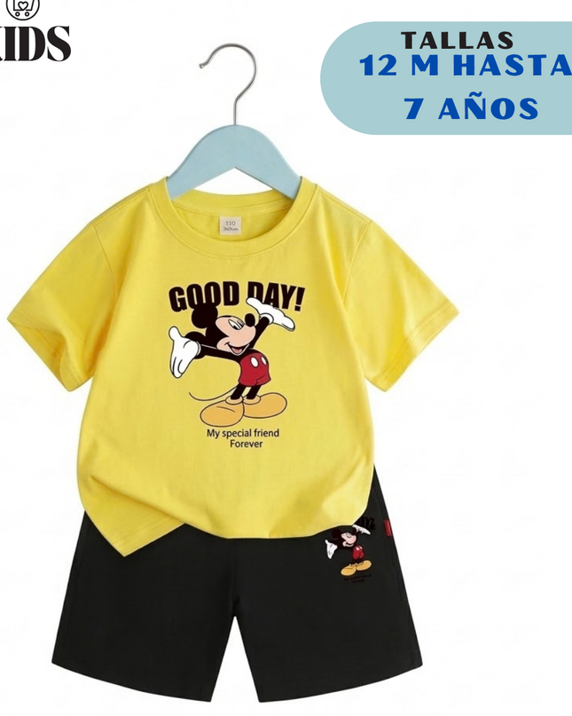 Conjunto Good Day Mickey Amarillo