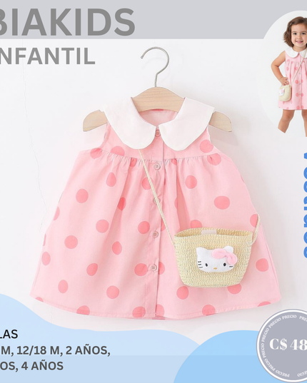 Vestido Rosa Hello Kitty