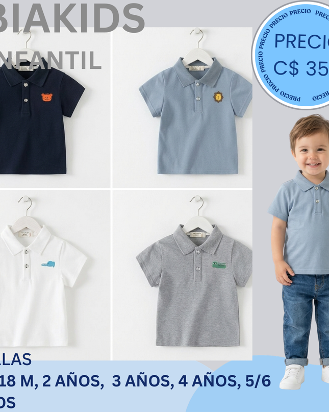 Camisa Polo Elefante bla