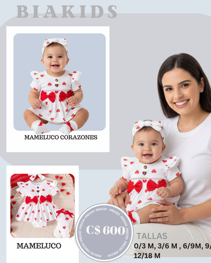 Mameluco de corazones