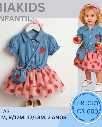 Set camisa y tutu con fresas