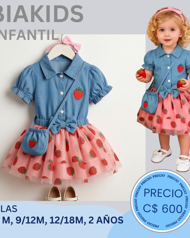 Set camisa y tutu con fresas