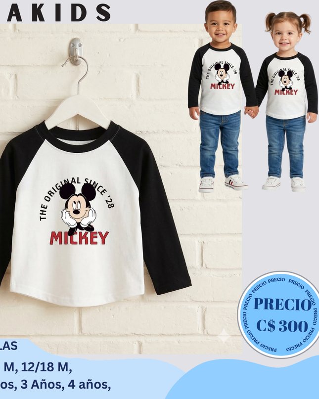 Camiseta Doble tono Mickey