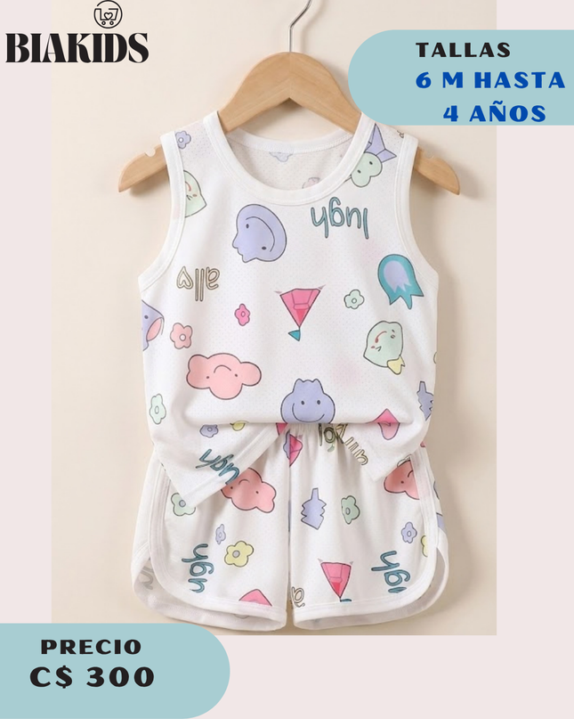Conjunto Blanco Nubes Animales