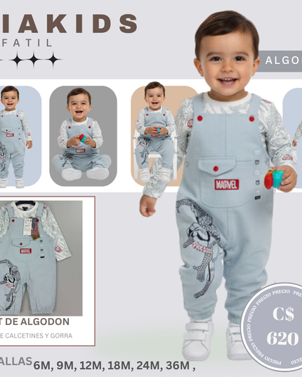 Overall Spiderman Gris