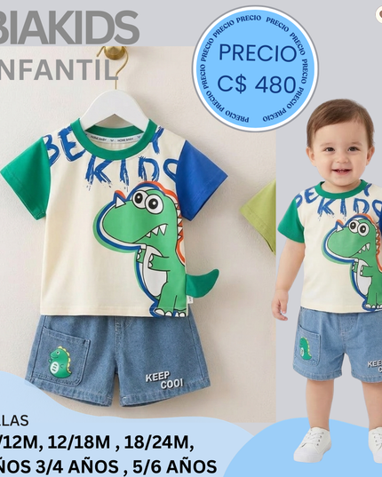 Set Casual dinosaurio