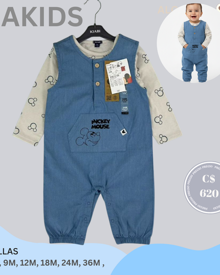 Overall Azul Mickey