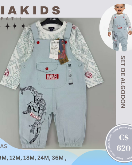 Overall Spiderman Gris
