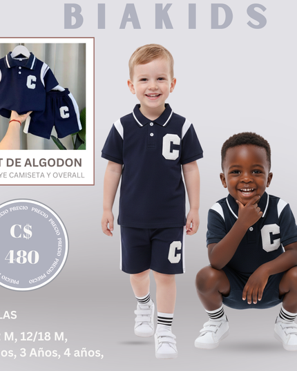 Set de Algodon Camisa short