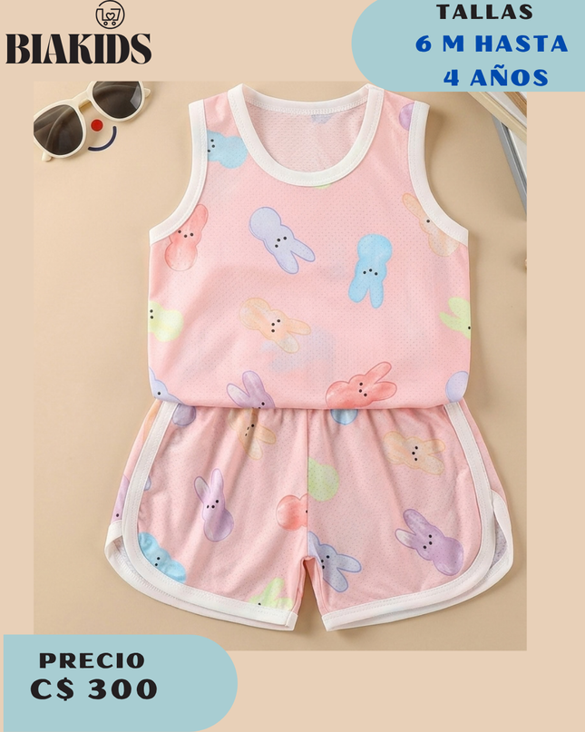 Conjunto Rosa conejo