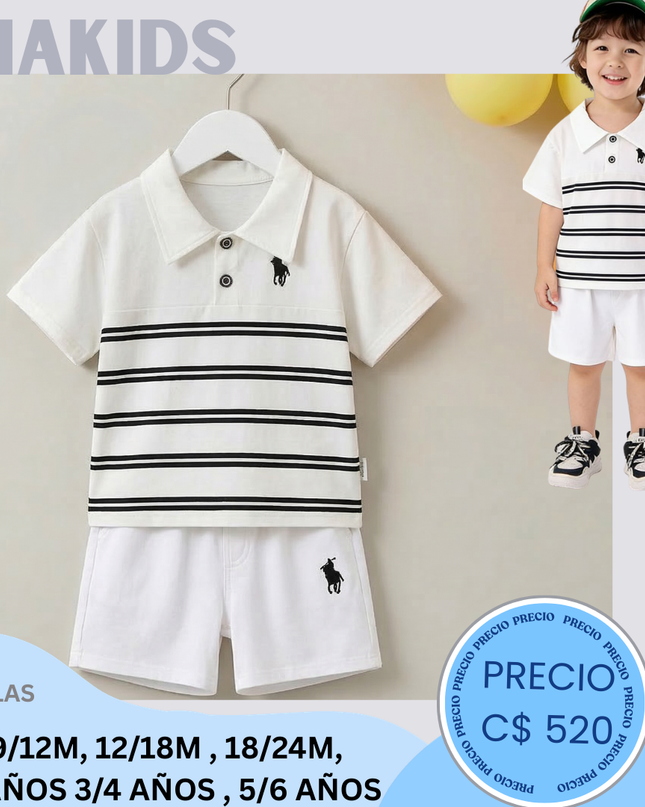Set Camiseta a raya POLO