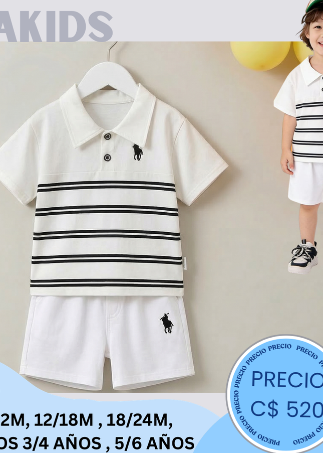 Set Camiseta a raya POLO