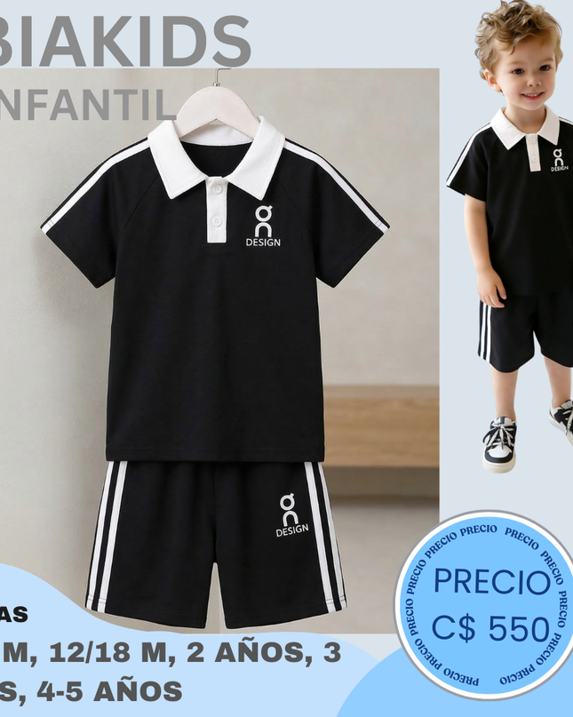 Set negro casual deportivo