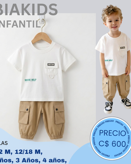 Set Camisa jogger beige
