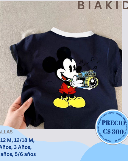 Camiseta negra / Mickye