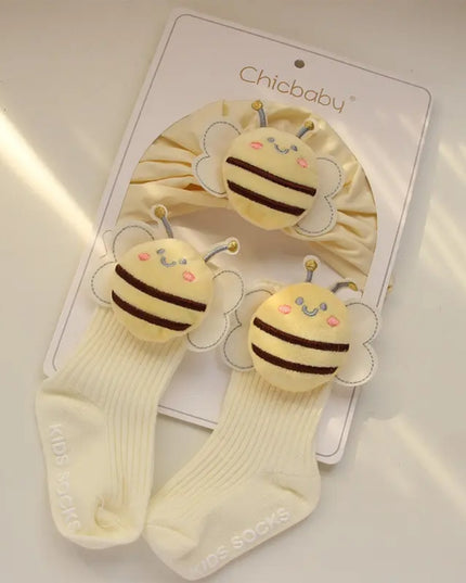 Conjunto de calcetines con gorro de abeja
