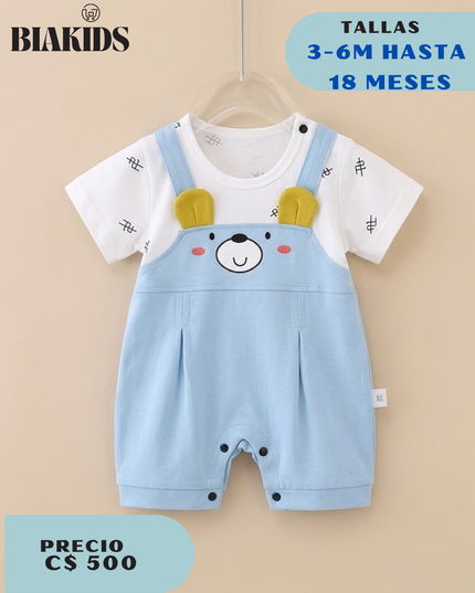 Conjunto Tirantes Osito Azul