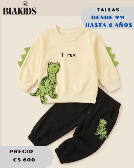 Conjunto Dinosaurio Negro