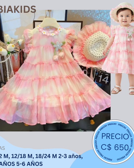 Vestido de tull con tulipan