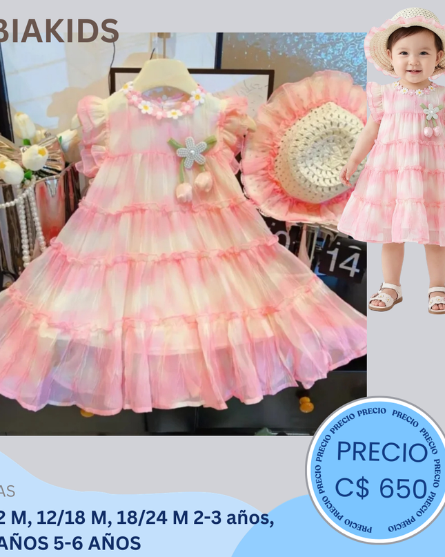 Vestido de tull con tulipan