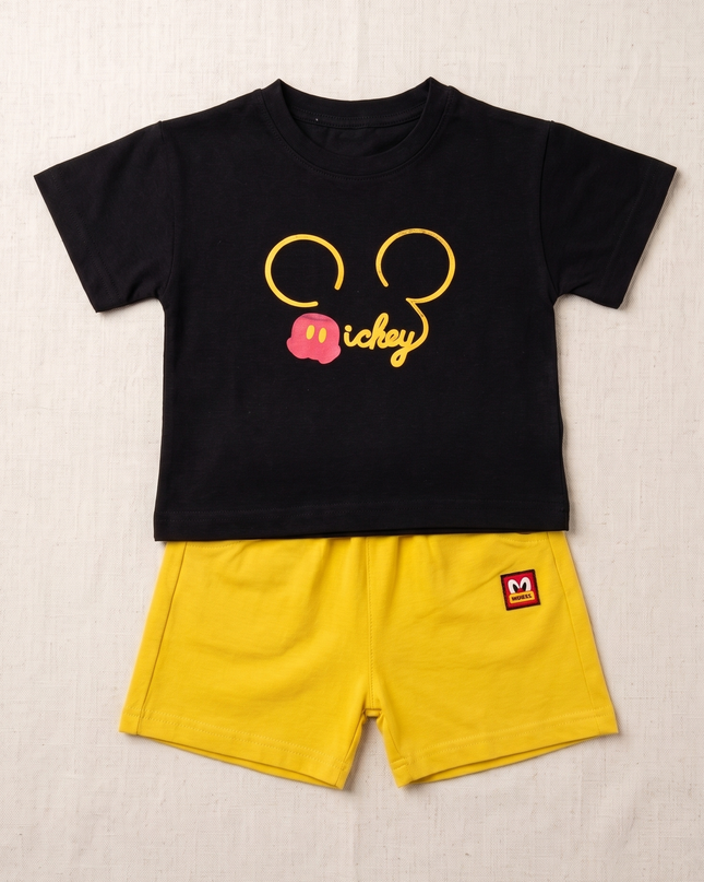 Conjunto Mickey Negro