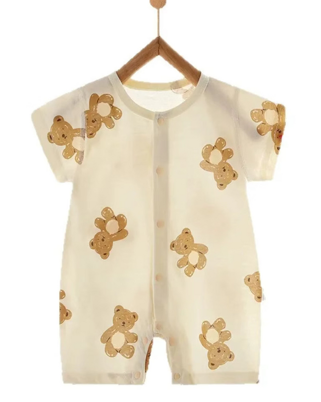 Mameluco Osito Beige Manga Corta