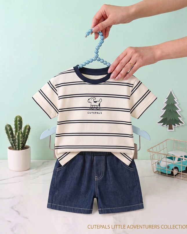 Conjunto Rayas Azul