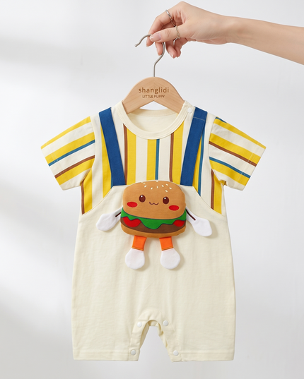 Mameluco short hamburguesa 3D