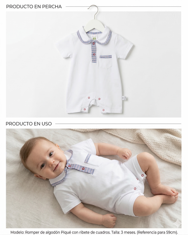 Mameluco blanco formal