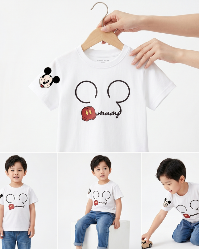 Camiseta Mickey blanco