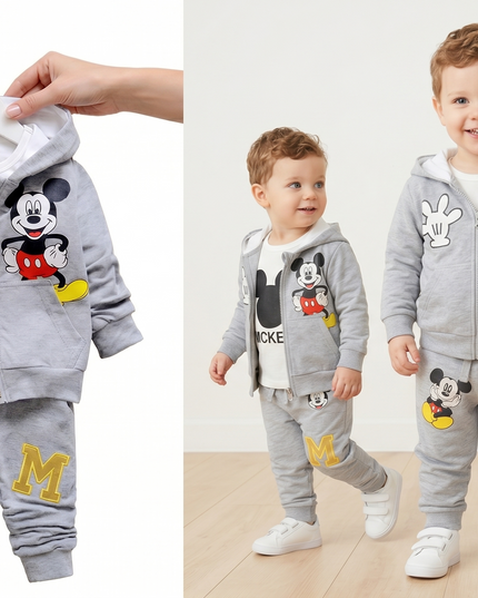 Conjunto gris 3 pcs Mickey