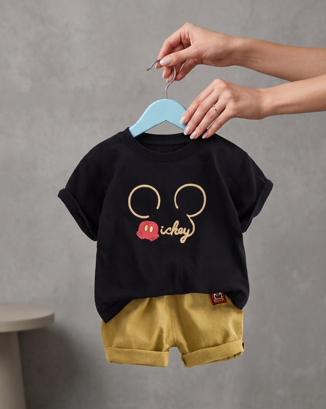 Conjunto Mickey Negro