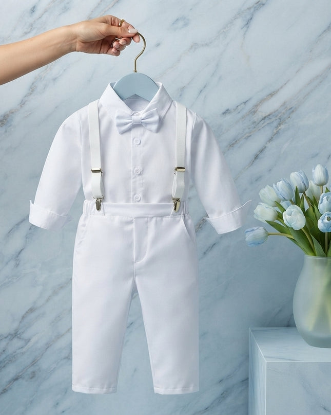 Conjunto Formal Blanco Pantalon Tirantes