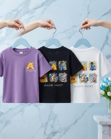 Camiseta Winnie Pooh Negra Collage