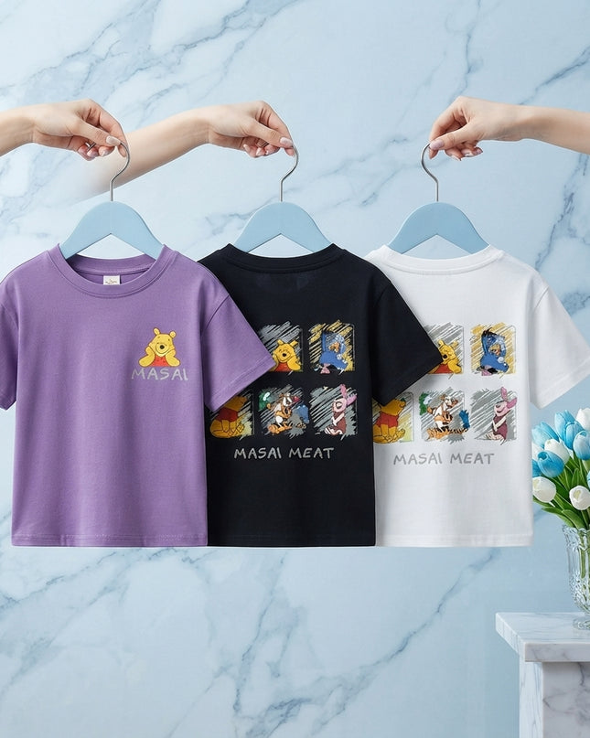 Camiseta Winnie Pooh Negra Collage