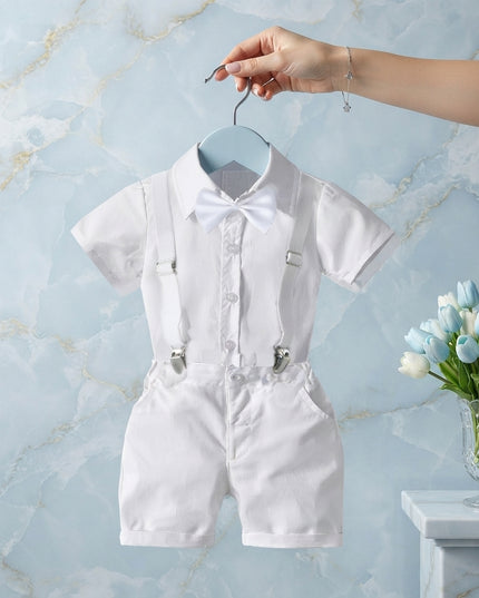 Conjunto Formal Blanco Short Tirantes