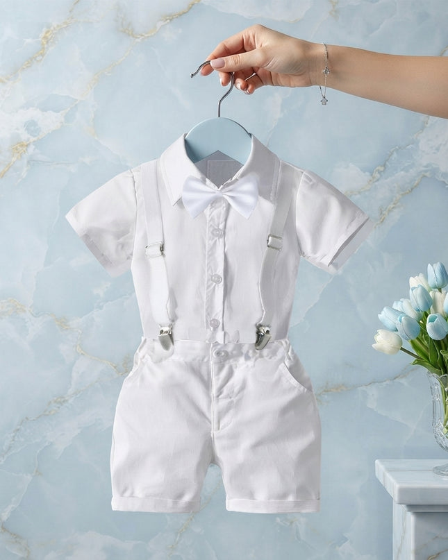 Conjunto Formal Blanco Short Tirantes
