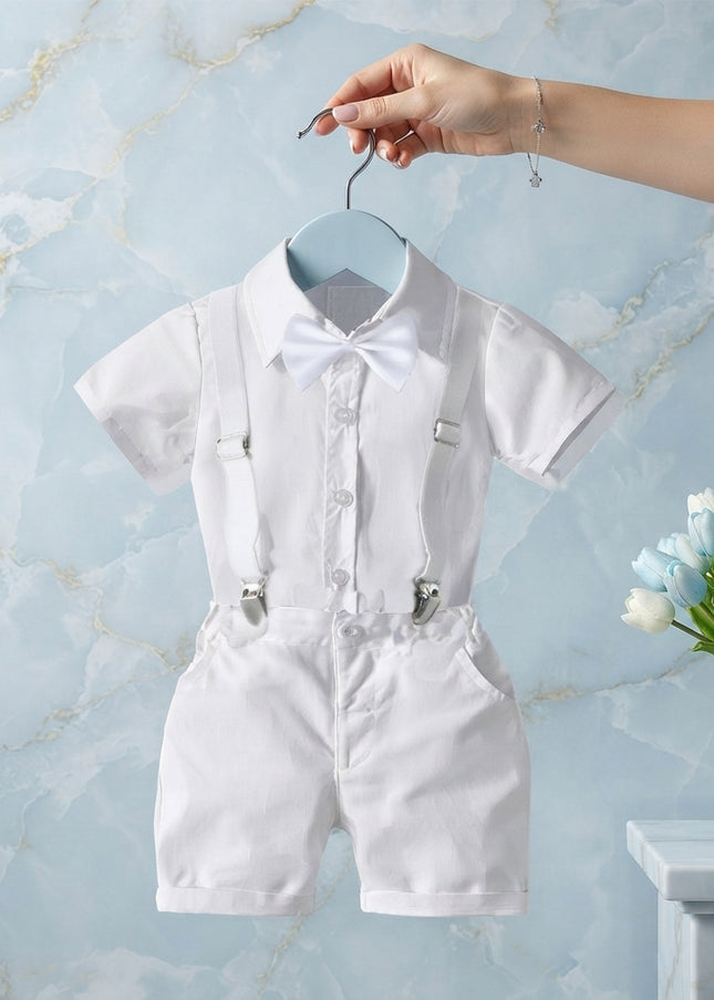 Conjunto Formal Blanco Short Tirantes