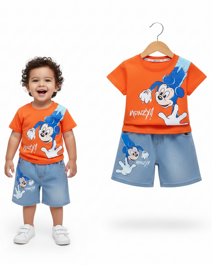set casual Mickey M naranja