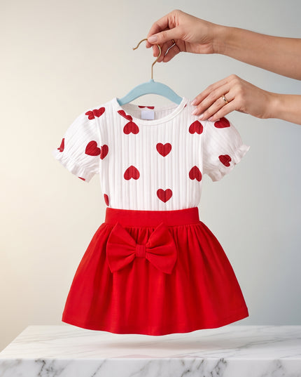 Conjunto Corazones Rojo Nina