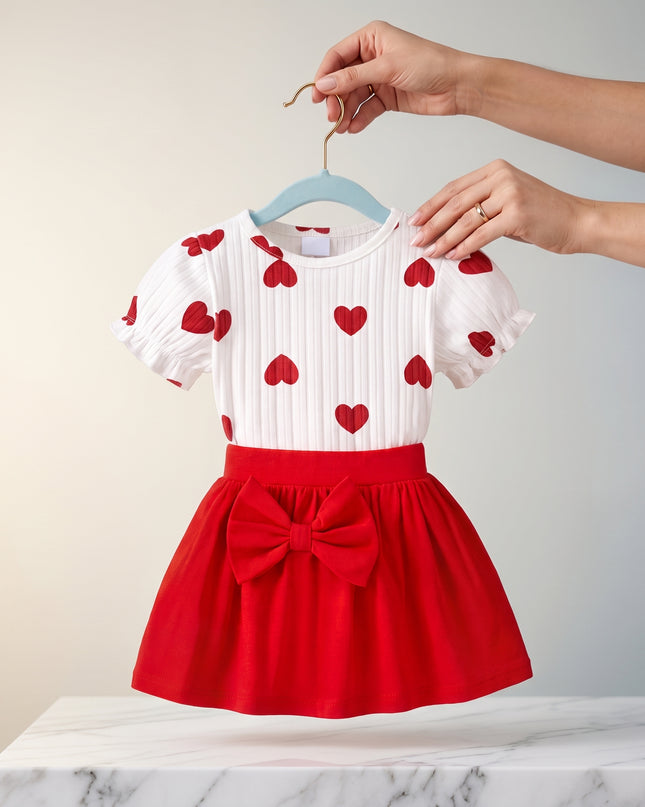 Conjunto Corazones Rojo Nina