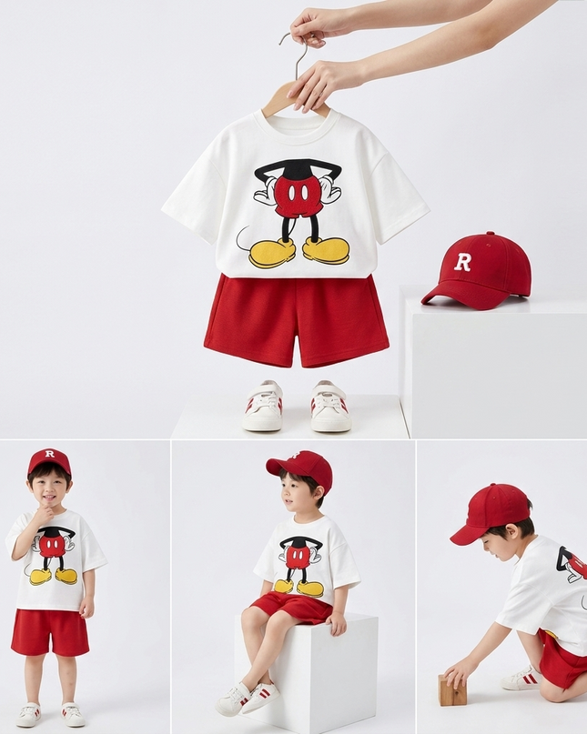 Conjunto Mickey rojo