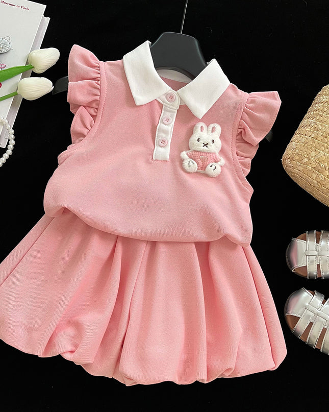 Conjunto rosa, oso 3D