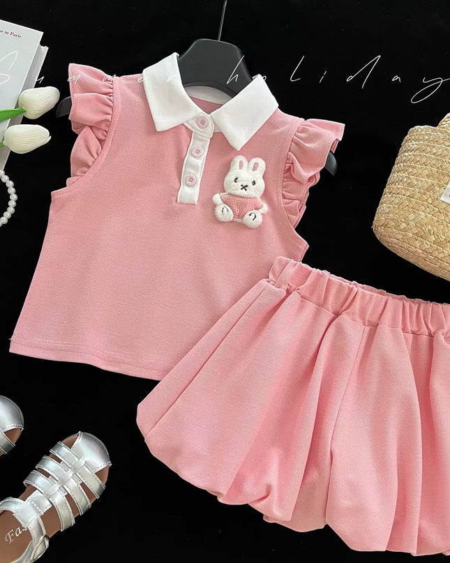 Conjunto rosa, oso 3D