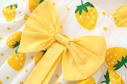 Vestido fresa amarillo
