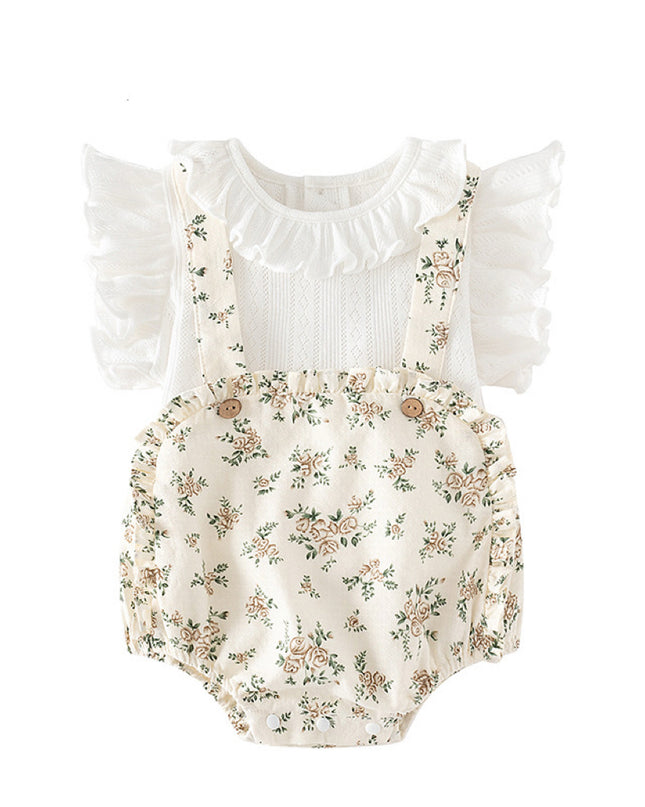 Mameluco Floral Blanco