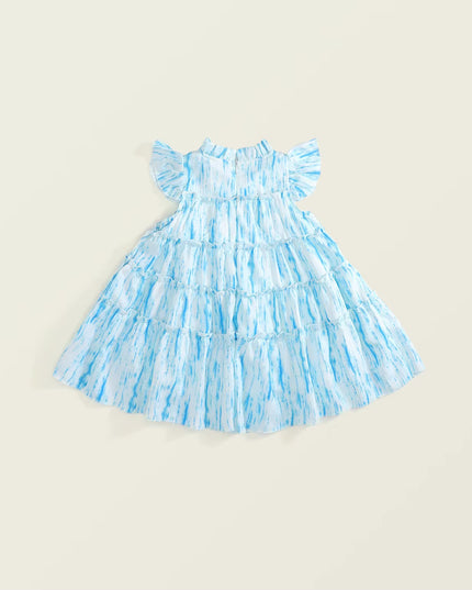 vestido celeste c/mangas