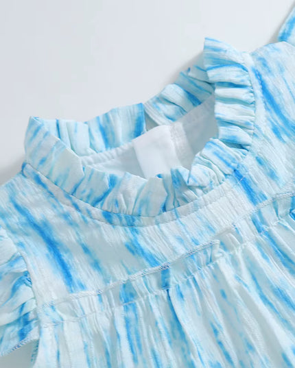 vestido celeste c/mangas